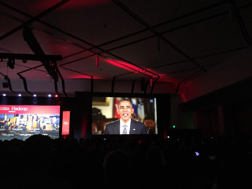 markkobe's tweet photo. @dpatil brought a message from the President to data scientists at #strataconf. Very cool! http://t.co/0obT3mzDjY