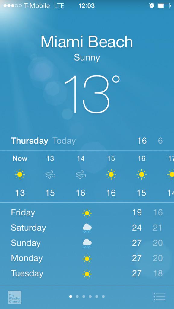 GiamaroLLC's tweet photo. The lower the temperature the bluer the sky #MiamiBeach #celsius #springwhereareyou #coldweather http://t.co/V2BNuqQNf4