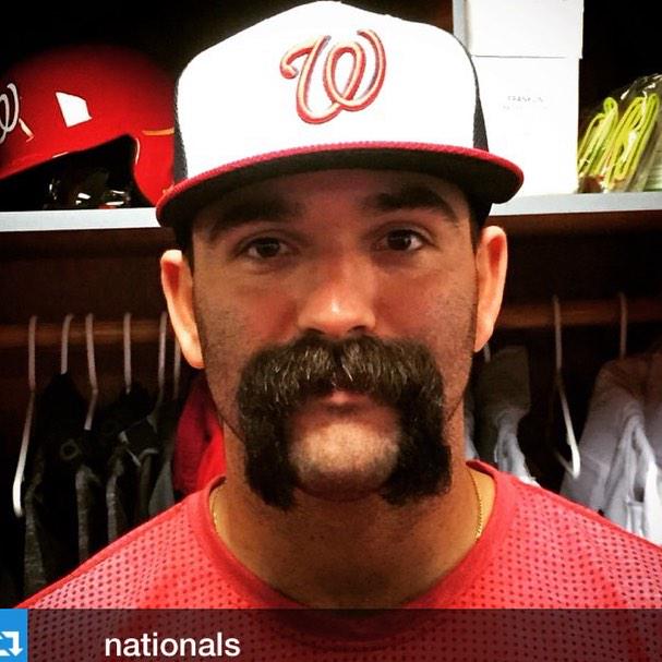 BaseballStrong's tweet photo. Danny Espinosa has in fact achieved Manliness level 100 http://t.co/2nIbDuH46e
