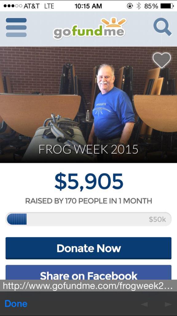 #GetEllenToSummit Please help us out for F.R.O.G week. We would very much appreciate it ! #DoItForJoe #FrogWeek2015