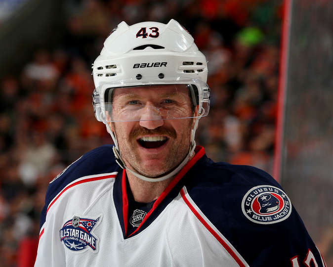 BlueJacketsNHL's tweet photo. He *loves* Pittsburgh. 1-0 #CBJ! http://t.co/uQgvTP1Wkx