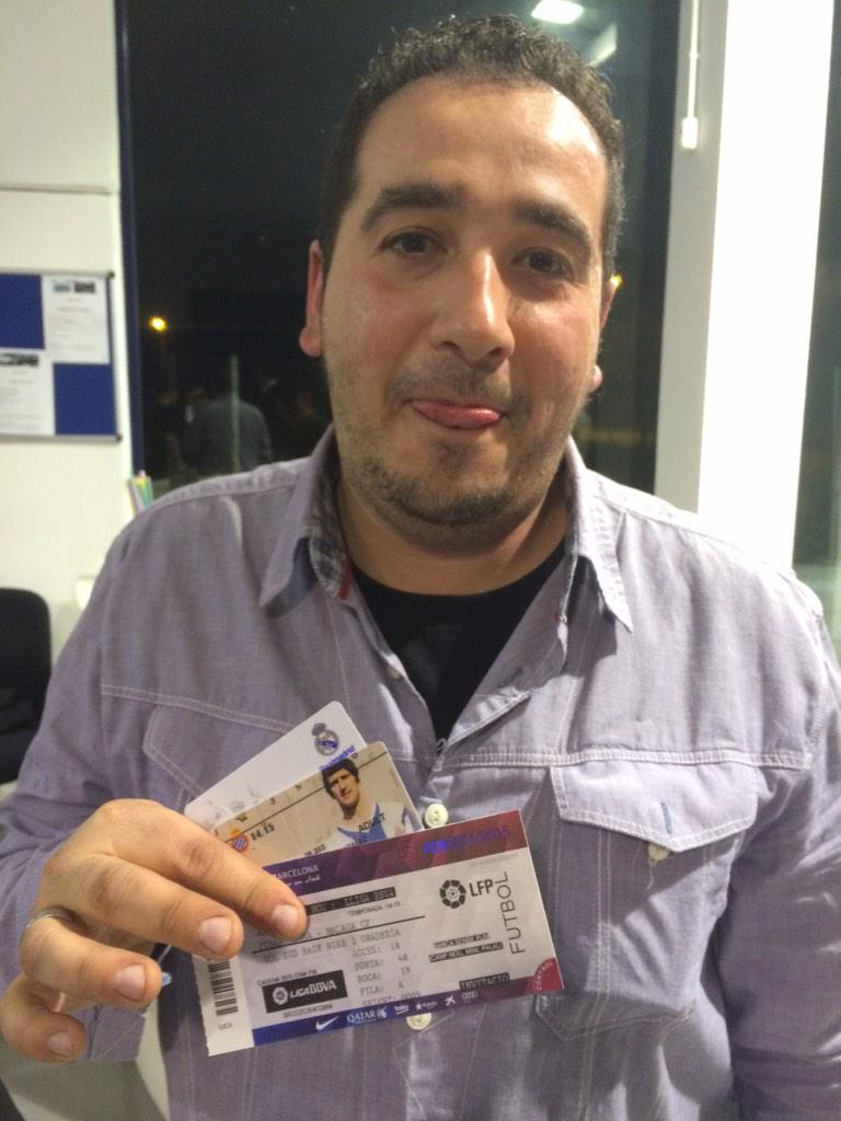 El Nacho, l'oient que s'ha guanyat les entrades pel Camp Nou, és... Soci de l'Espanyol i Simpatitzant Madridista!