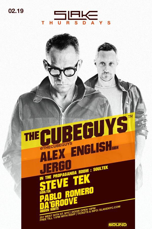 steveteknyc's tweet photo. Tonight at Slake.
#party#dance#stevetek#nyc#CubeGuys http://t.co/PafMwk5ADv
