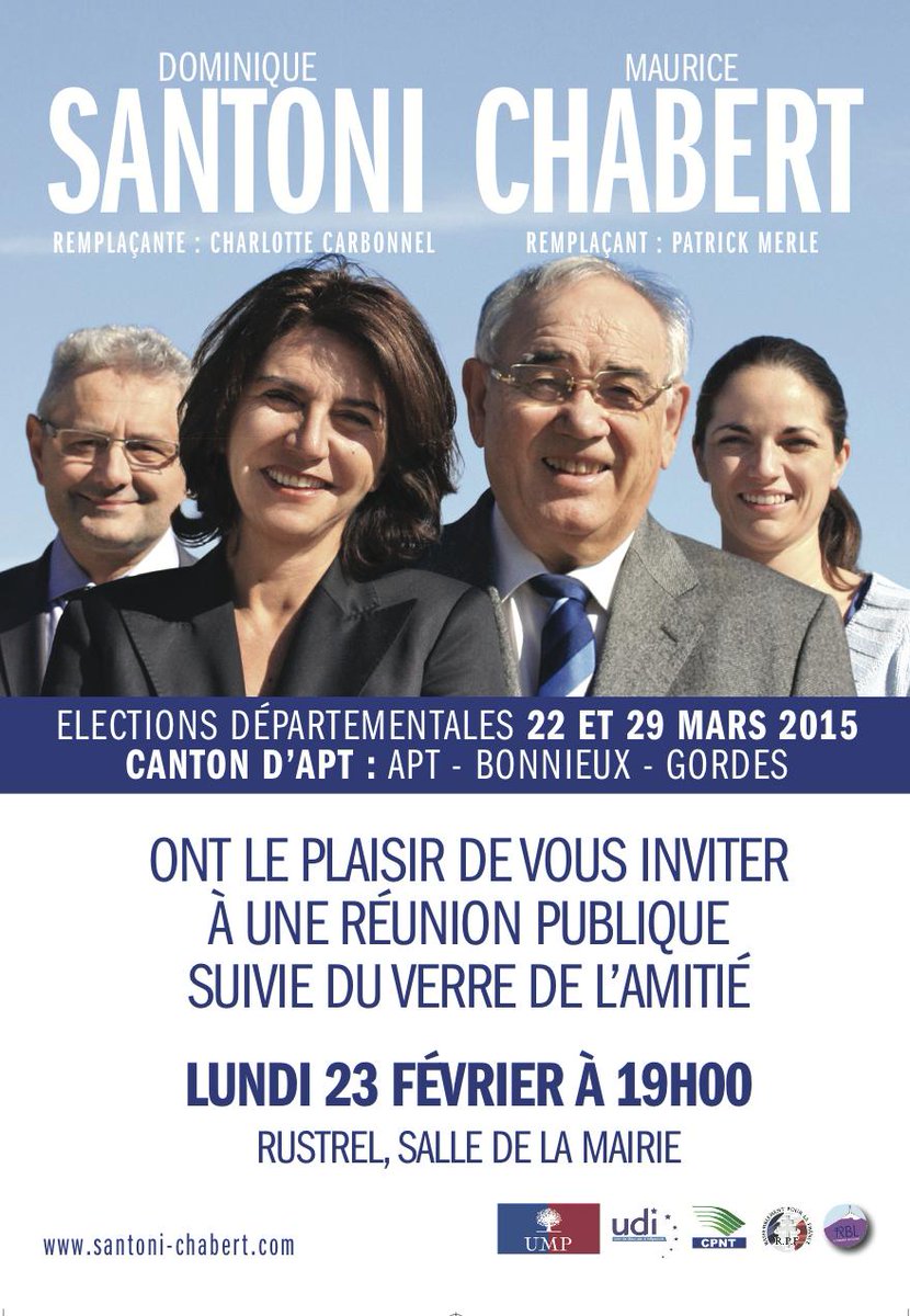 Première réunion publique le 23 février à 19h à Rustrel <a href="/ump84vaucluse/">LR_Vaucluse</a> <a href="/LPAvignon/">La Provence Vaucluse</a> <a href="/Departement_84/">Départementales 84</a> #notrevaucluse