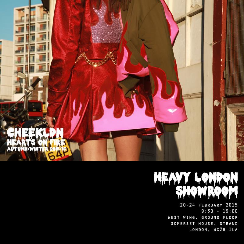 CHEEKLDN's tweet photo. LFW: come check out CHEEKLDN's AW15 collection @heavylondon showroom from 20 -24 FEB. 9:30 - 19:00! http://t.co/cLXCHkV90W