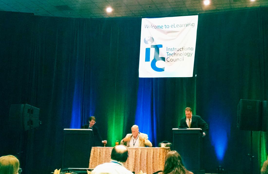 cweckerle's tweet image. Grand Debate: Insourcing v outsourcing at #eLearning2015