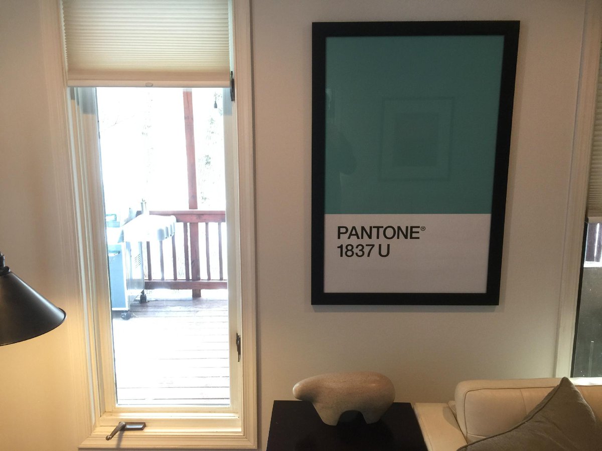 Holly &amp; I have been arguing over what color to paint our walls so we painted them white and hung up swatches instead.
