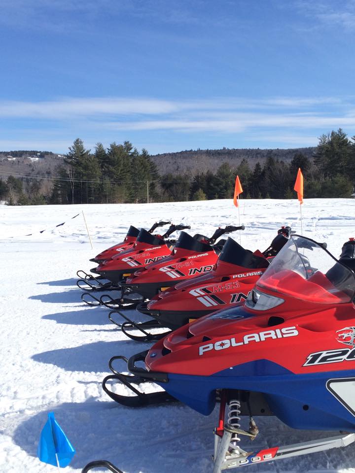 Our  Indy 120 XC kids' snowmobiles are ready to make your little one's February break an adventure! (802) 422-2121
