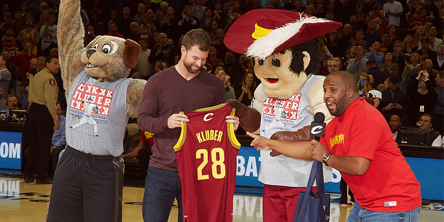 cavs's tweet photo. RETWEET to help our neighbor, @Indians’ Cy Young winner #CoreyKluber, become the #FaceOfMLB! 

#TBT #AllForCLE http://t.co/216LE73v9U