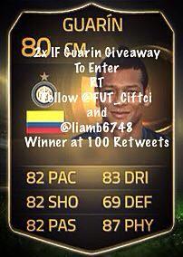 FUT_Ciftci's tweet photo. X2 IF GUARIN GIVEAWAY
RT AND FOLLOW
@Liamb6748 And @FUT_Ciftci 
Any Console
Winner Every 50 RTS
GL !!!! http://t.co/4GVLNzaVzf