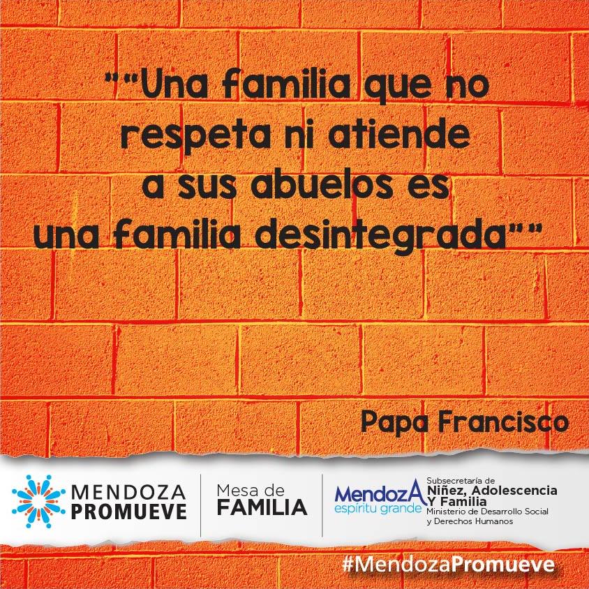 goo.gl/riaeaJ
#mendozapromueve #respeto #adultosmayores #inclusion #valores #abuelos #familia #papafrancisco