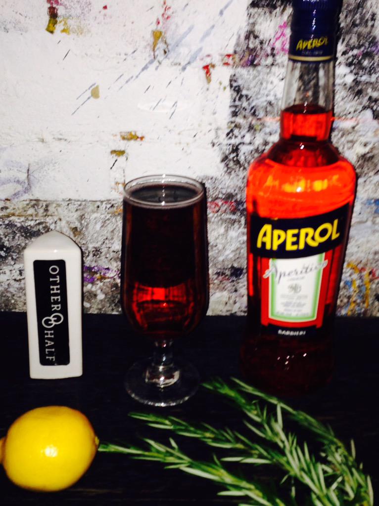 FoolsGoldNYC's tweet image. InBloom-aperol/Rosemary/lemon w/ @OtherHalfNYC Nelson IPA @MattyFLES new beer cocktail! #BringBackSpring