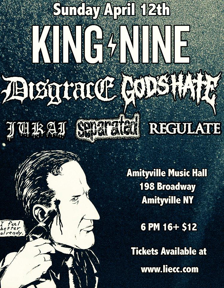 separatedhc's tweet photo. .SUNDAY.APRIL12.
First show back in a whiile
.@KingNineNYHC . @DisgraceHC . GODSHATE . JUKAI . REGULATE . http://t.co/CpTTj0qFw4