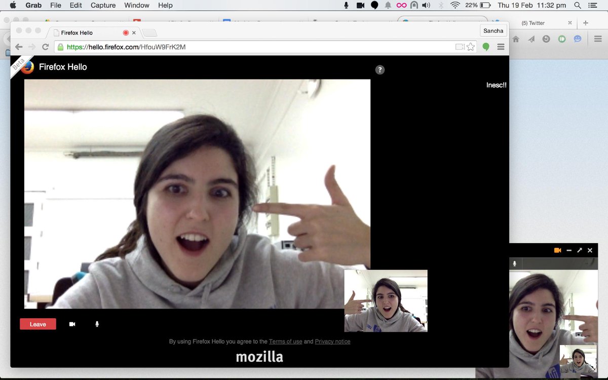 sanchapereira's tweet image. Lool rebentei com isto #FirefoxHello