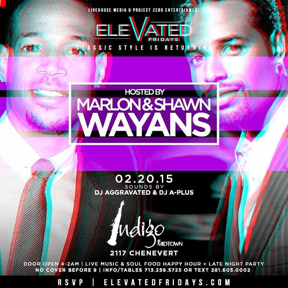 MadeMenMGroup's tweet photo. Friday!!! Marlon &amp; Shawn Wayans INVADE #ElevatedFridays at #IndigoMidtown
Rsvp now at http://t.co/sjuxUfYAev http://t.co/s8UKWhgy5K