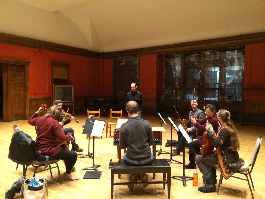 CConcentus's tweet image. Rehearsing for Dances with Corelli! Check it out Sunday @ 3pm