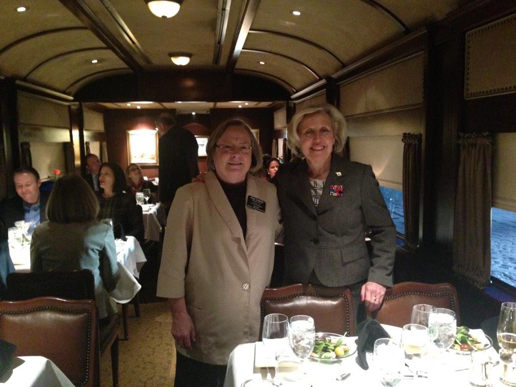 Thank you <a href="/SenatorPettey/">Pat Pettey4 Senate</a> for taking me as your guest to BNSF dinner on the train! #ksleg