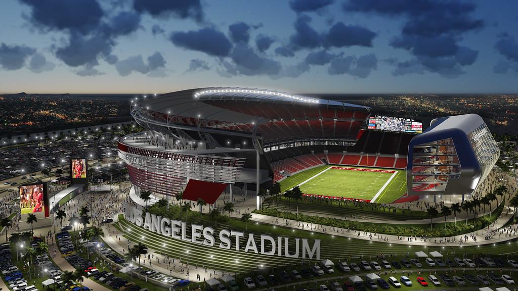 Wonder what the proposed <a href="/RAIDERS/">Las Vegas Raiders</a>/<a href="/Chargers/">Los Angeles Chargers</a> #NFLinLA stadium would look like? Wonder no more: photos.dailynews.com/2015/02/photos…