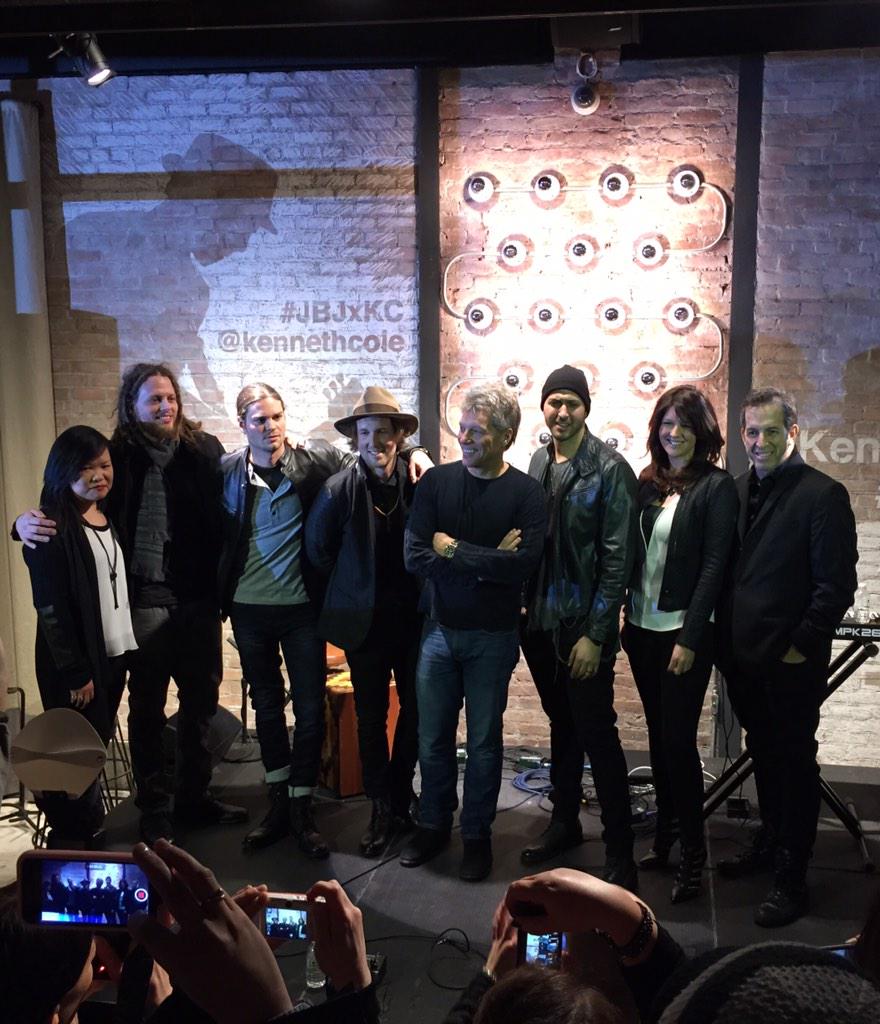 kennethcole's tweet photo. That's a wrap! "Common Thread" round 2 @RyanStar @ElliotRoot @mallaryhope @mr_kennethcole Jon @BonJovi #JBJxKC http://t.co/eTDuNxqEkV