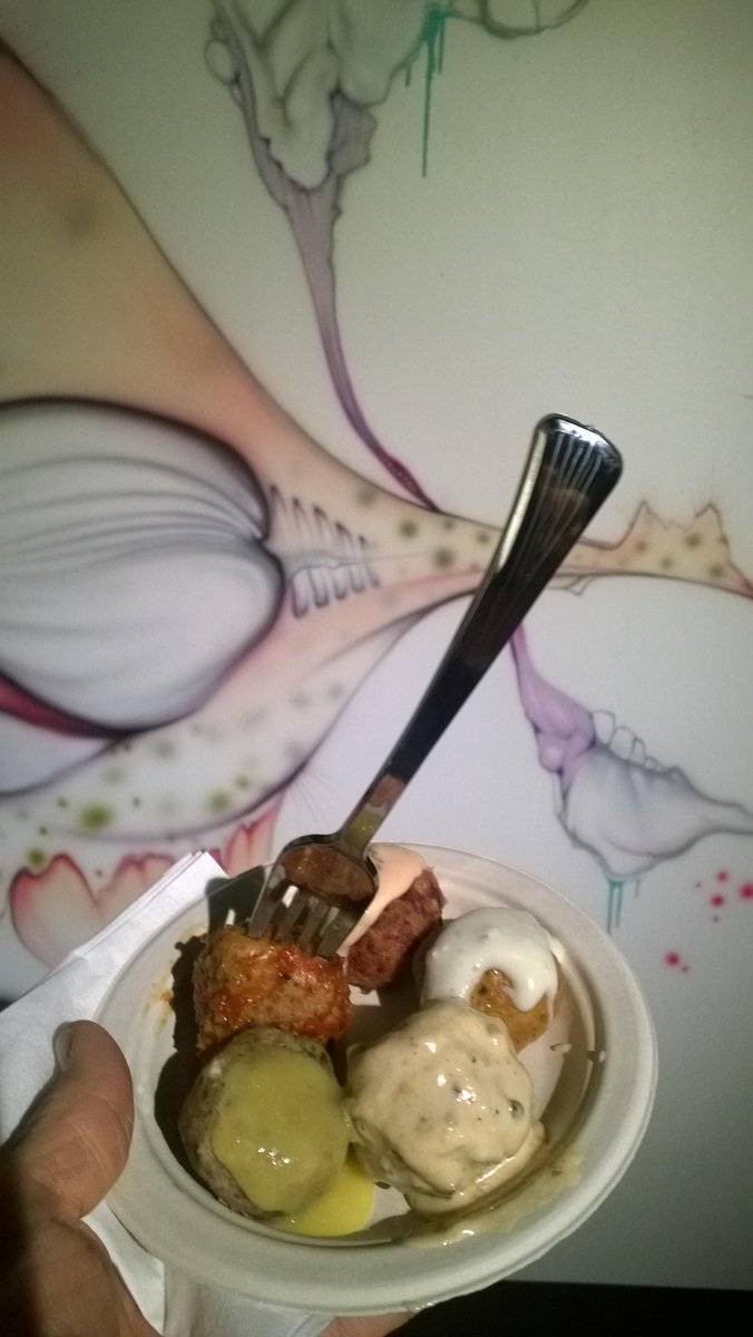 Art, Jazz, meatballs. Perfect! #McNicholsProject @ImbibeDenver <a href="/CBDdenver/">Catering by Design</a>