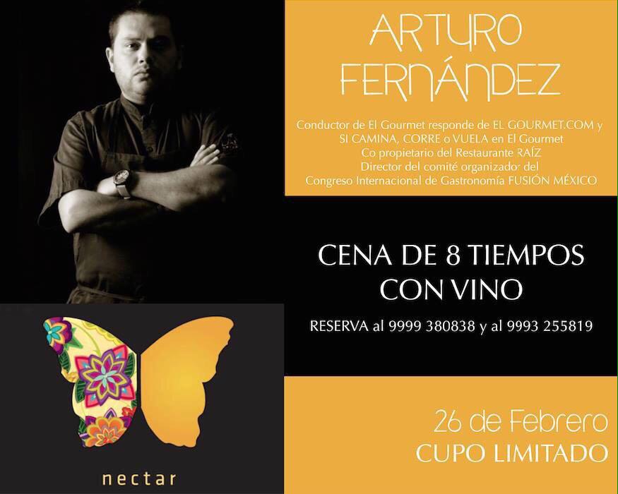cmexicana's tweet photo. Amigos de #Mérida no se pierdan la cena con @nectarmerida y @ArturoRaiz el próximo 26 de febrero. http://t.co/l1zF3Uufz6