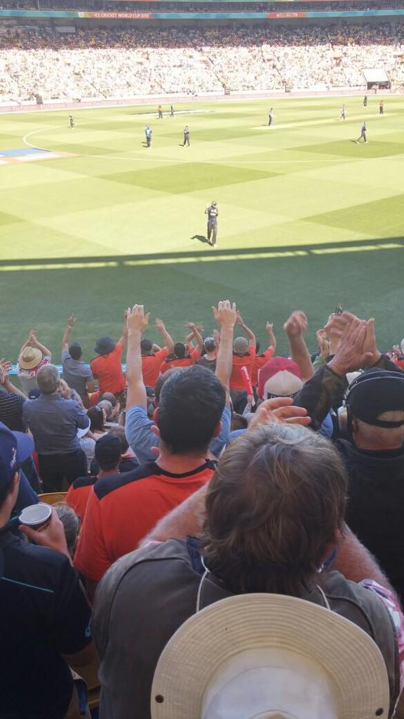 cricketworldcup's tweet photo. That is seven for Southee! Best figures ever for @BLACKCAPS in a World Cup! #NZvENG #CWC15 http://t.co/rll8PwbQQP