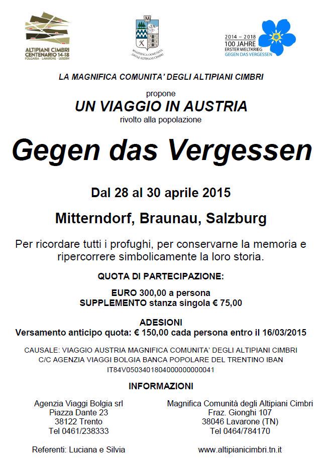 AltipianiCimbri's tweet photo. Viaggio in Austria- Iscrizioni aperte
Per non dimenticare i profughi della Grande Guerra
Info  http://t.co/0tob5l2CPK http://t.co/N7qMGQqY7j