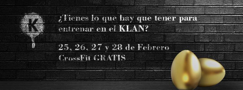 komcrossfit's tweet photo. ¡¡Aún quedan algunas plazas libres!! No pierdas esta oportunidad de unirte al KLAN ; ) #klanmode #Gratis http://t.co/siFETilSXe