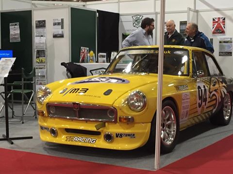 TeamNeaves's tweet photo. All set up at race retro! #raceretro @Race_Retro #MGB #V8 http://t.co/McEZs2yOvk
