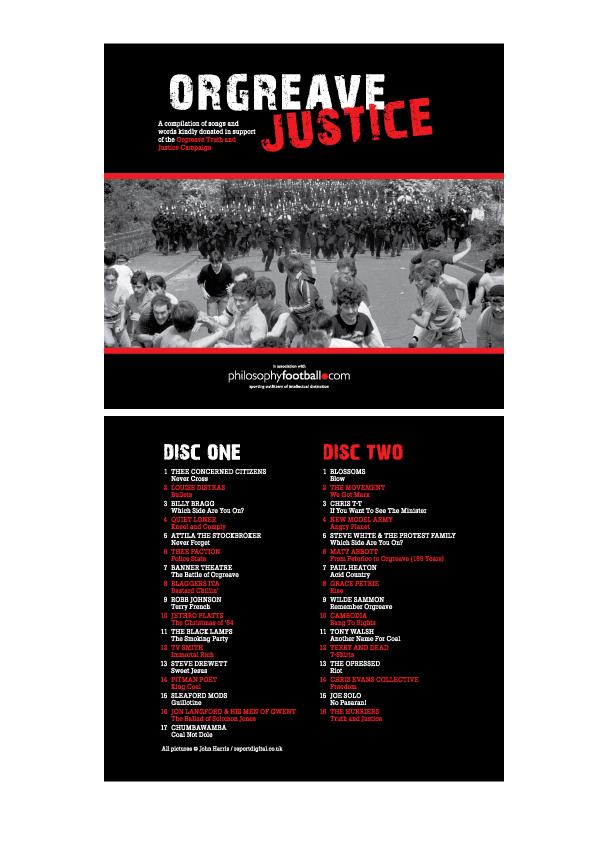 The Orgreave Truth &amp; Justice Campaign have released a great fund raising CD available from  philosophyfootball.com/view_item.php?…
