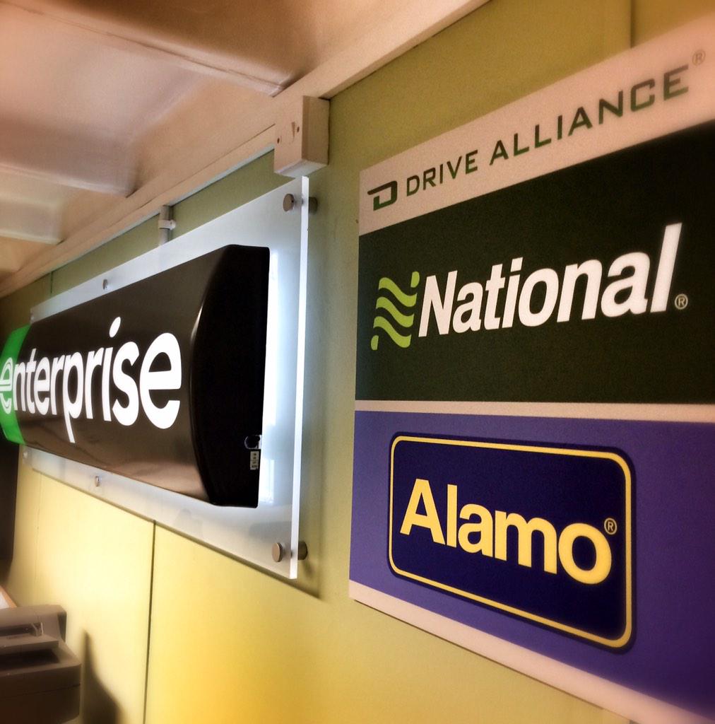 U3Development's tweet photo. Great so see the #National and #Alamo signs up alongside #Enterprise for the first time in the UK! #TeamU3 #U352 http://t.co/dra56Vv7tn