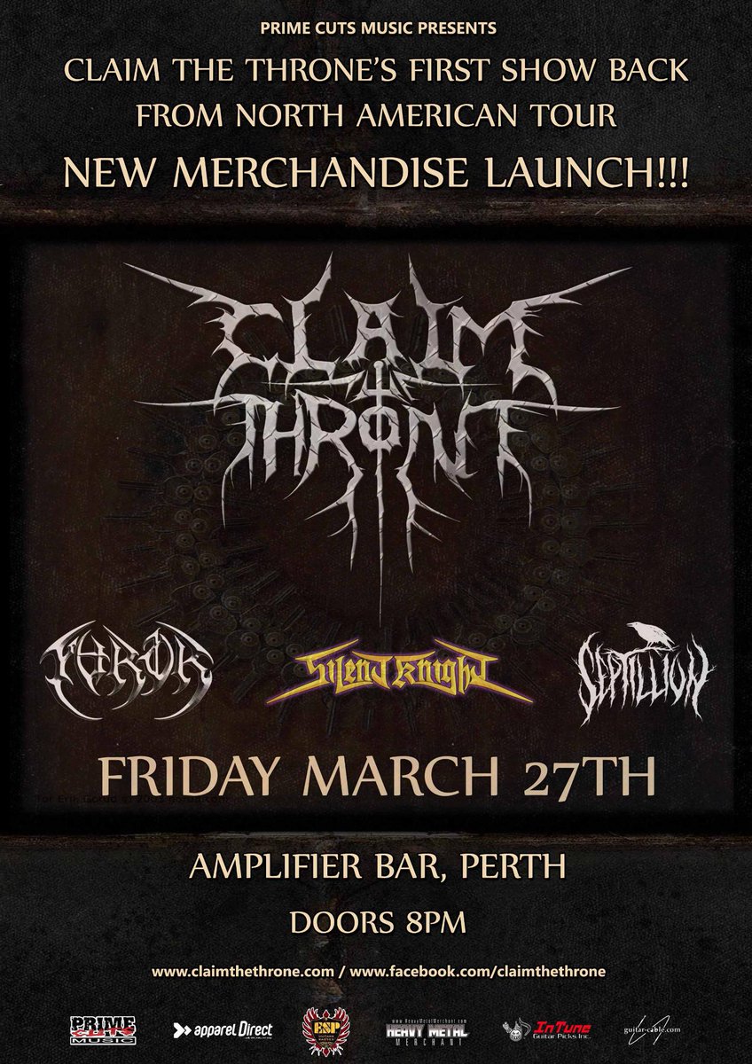 CTT_AU's tweet photo. Our next #Perth show March 27 at @AmplifierCap! #livemusic #liveinperth #metal http://t.co/AmD75cuiHK
