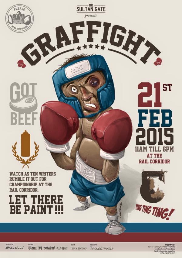 thexscollective's tweet photo. #Graffight @ The Rail Corridor, 21 Feb. Graf Battle + DJ jam with @_thememorythief @ilohshix @azraelxs @XarinGaruda http://t.co/5QFAyJNOJv