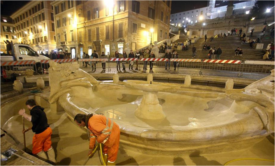 NosapaiD's tweet photo. Cleaning up. #barcaccia #FeyenoordinRome #FeyenoordHooligans http://t.co/QOKknqU6eZ