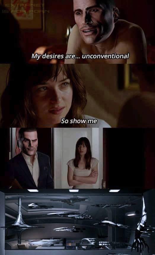 Shepard trying to flirt like