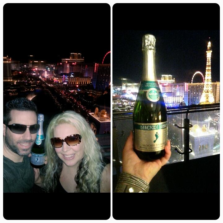 TamaraMezzo's tweet photo. Celebrating on our #Cosmo #Vegas balcony with #Barefoot #Moscato #Champagne #5yrAnniversary @BarefootWine http://t.co/kOGGgOZaqT