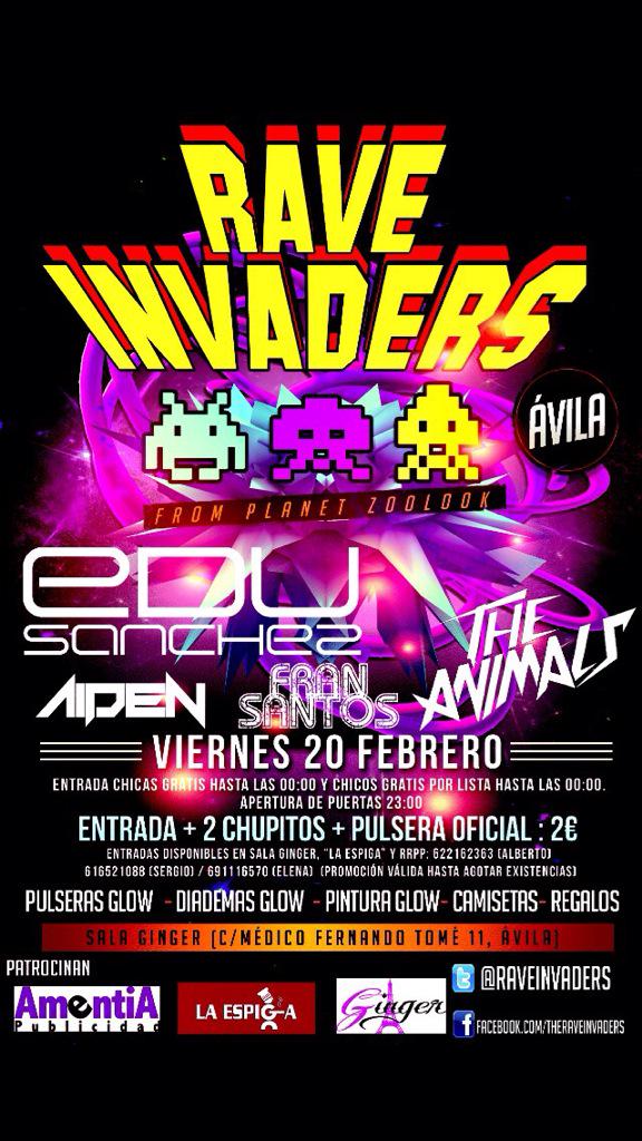 wereanimalsdjs's tweet photo. Animales!!nos vemos esta noche en la @raveinvaders (Ávila) con el musicon de siempre y muchas ganas de liarla!!🔈🎶 http://t.co/pUxBS7XfVw