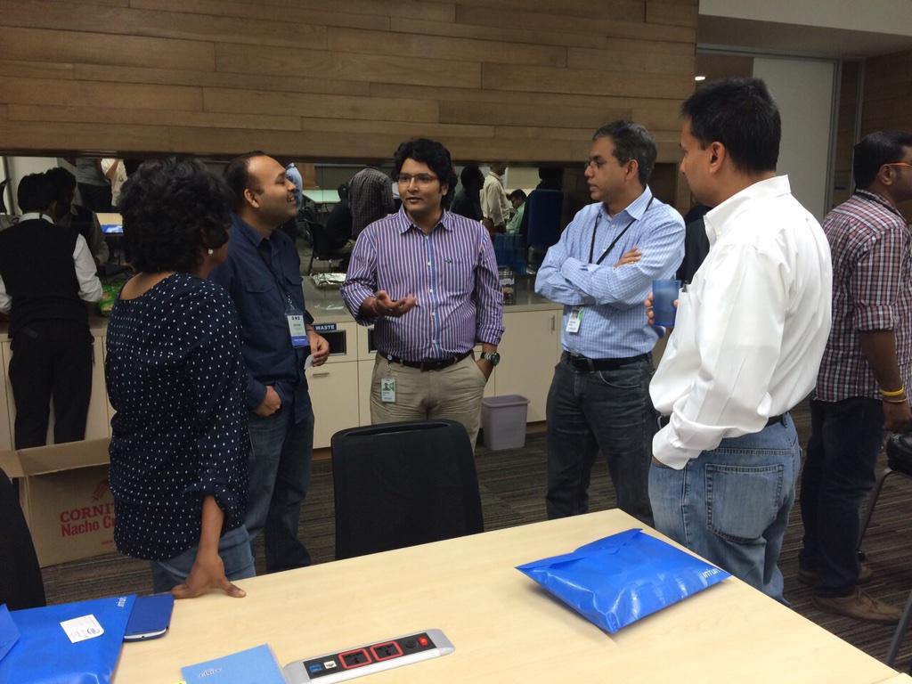 IntuitIN's tweet image. All set for #DesignAwesome at @IntuitIN. @deepabachu &amp;amp; @Kaasgaard interacting with the participants. #IntuitLife