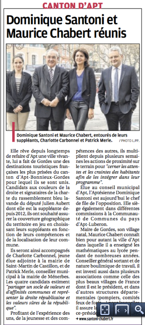 A lire dans <a href="/LPAvignon/">La Provence Vaucluse</a> <a href="/Departement_84/">Départementales 84</a> <a href="/ump84vaucluse/">LR_Vaucluse</a>