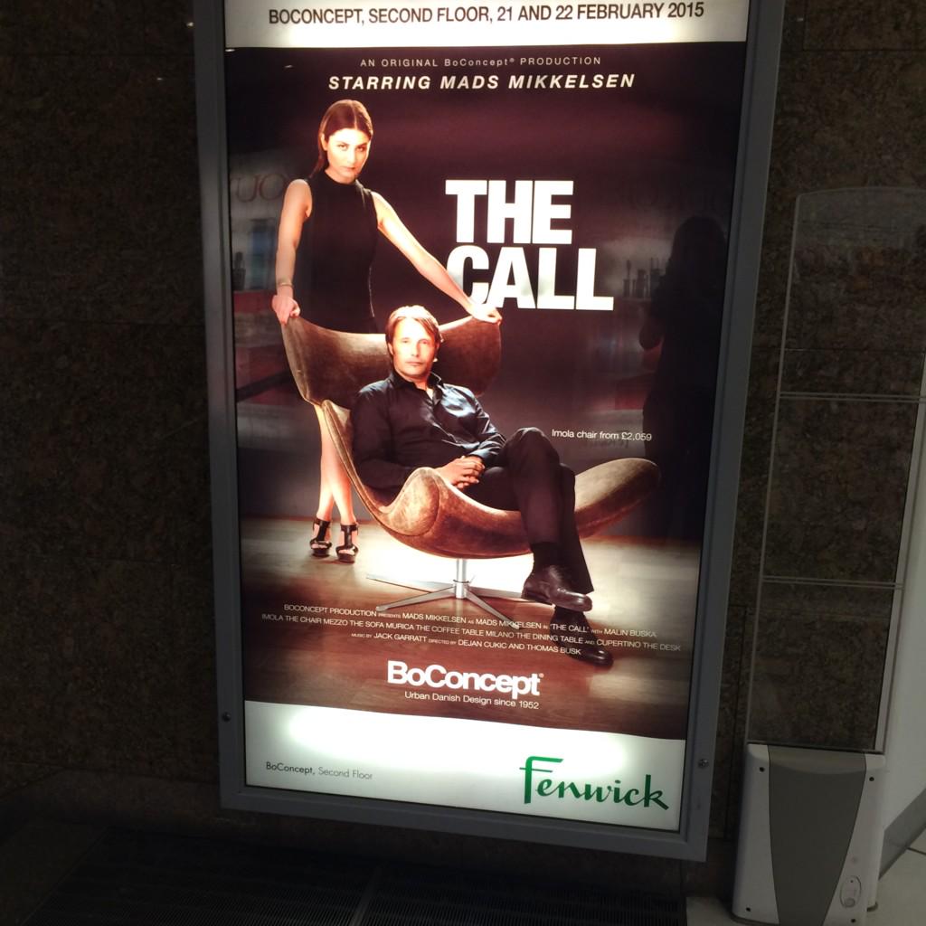 ERDickinson's tweet photo. @BoConceptUK premiere weekend starting tomorrow at the @fenwicknew store. #Newcastle #movie very excited!! http://t.co/FF2vIvZyZ5