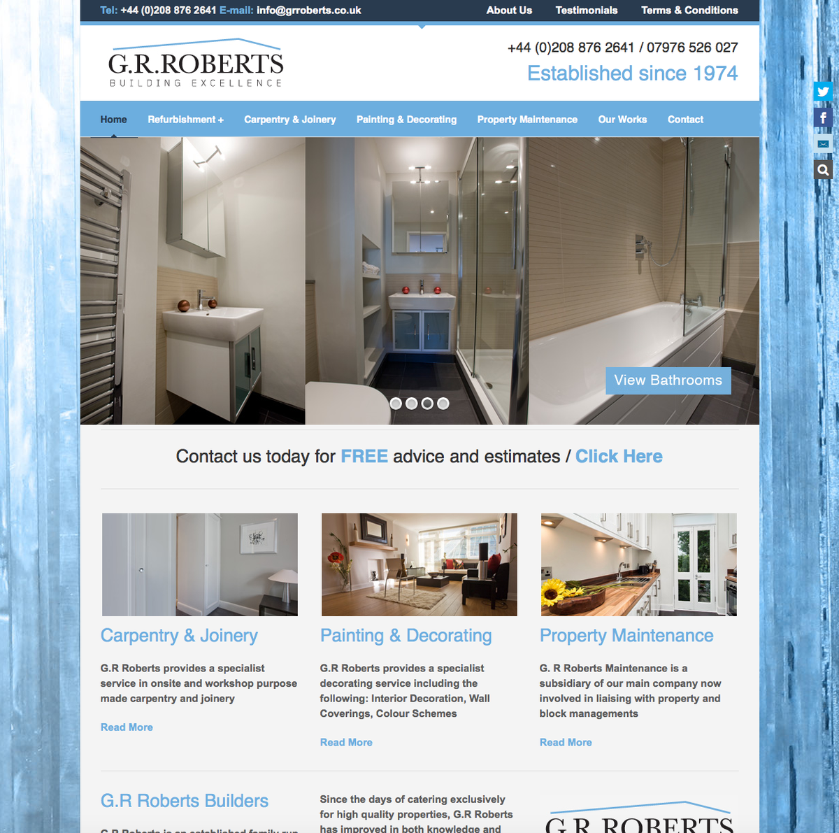 HotgrafixDesign's tweet image. Take a look at this website we built for G.R.Roberts! grroberts.co.uk
#Webdesign #Beckenham #Bromley