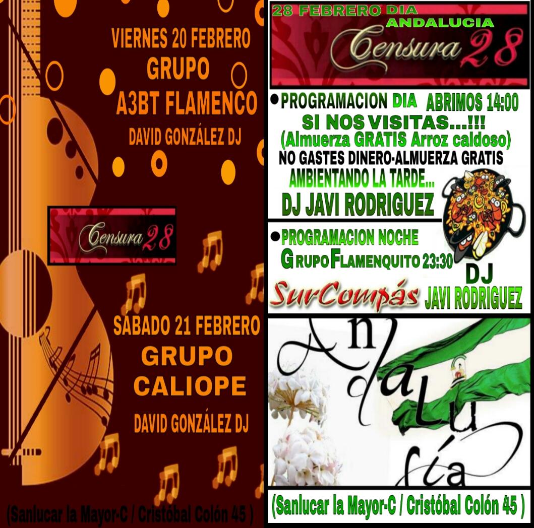 f1230ea6b1f942c's tweet photo. Plan para esta noche viernes 20 y sabado 21.
Y celebra con nosotros el dia de Andalucia28 febrero arroz cardoso. http://t.co/MBojxh5jbG