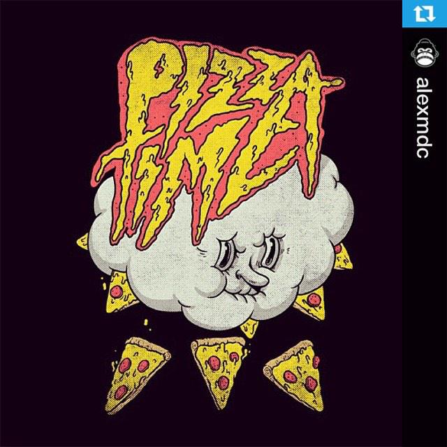 VinnysCairo's tweet photo. Our #SliceOfArt of the week is courtesy of @alexmdc & @merkinspurlock "What time is it!?" http://t.co/FfuRiEcTqH
