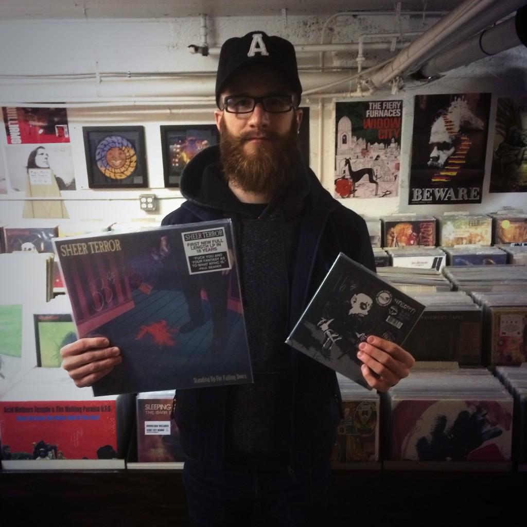 @theJoshKerr stopped by yesterday for a little metal! He's been a great customer for years! #vinyl #YQR
