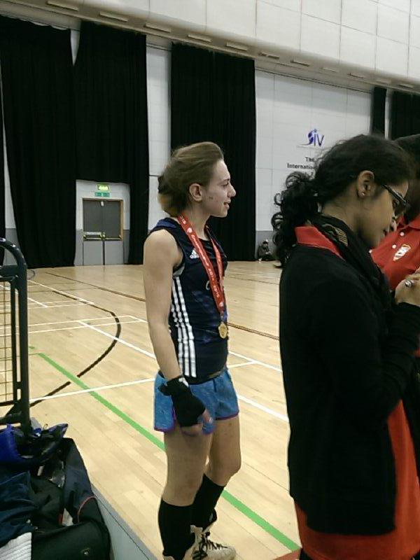 Mimi with her gold medal (is that a tear of joy we see?)