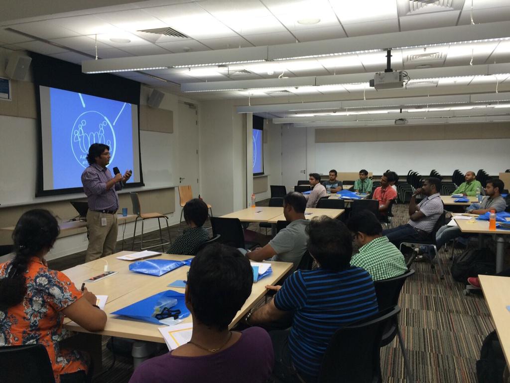 IntuitIN's tweet image. .@mrsanjaysen78 sharing our #Design4Delight values with the invitees before a fun hands-on exercise. #DesignAwesome
