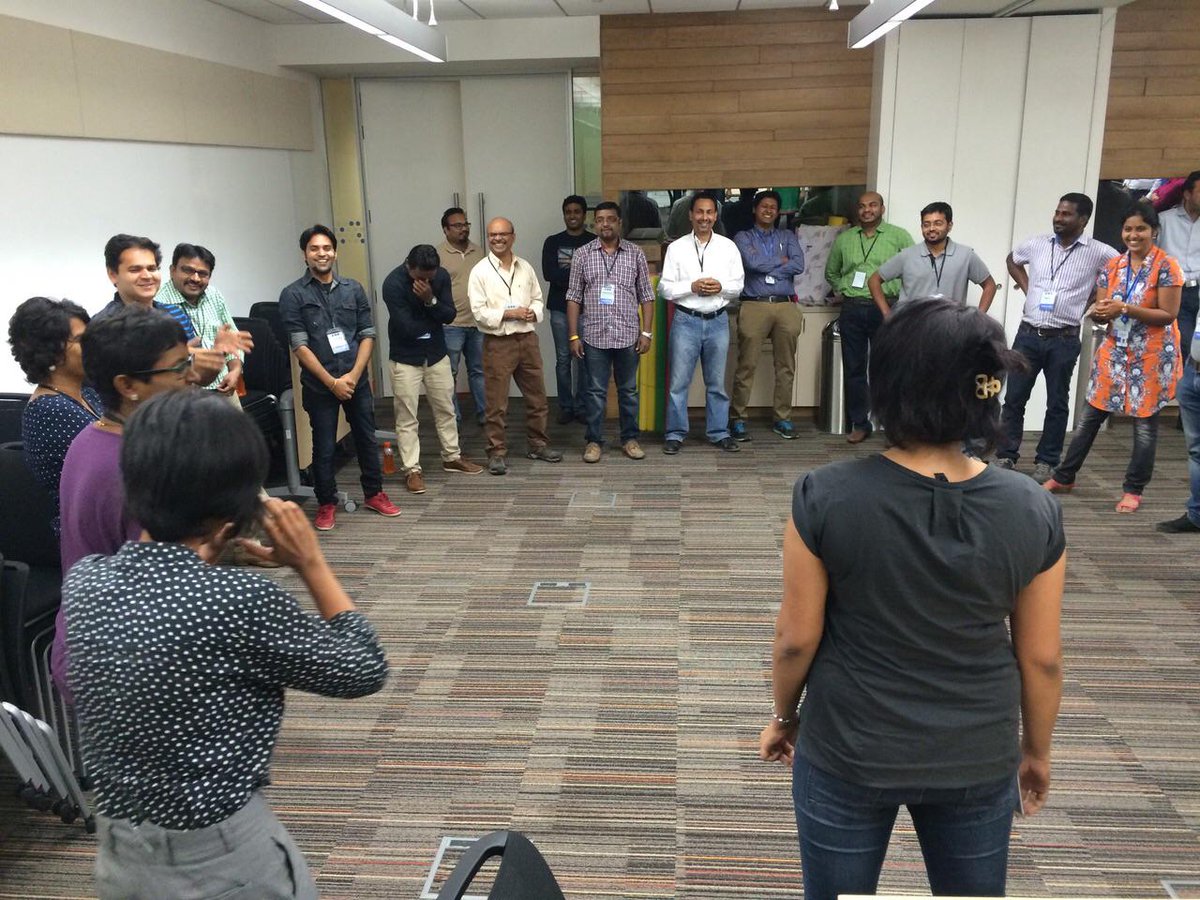 IntuitIN's tweet image. After a great fireside chat with @Kaasgaard and @deepabachu, it&apos;s time for a fun introduction game! #DesignAwesome