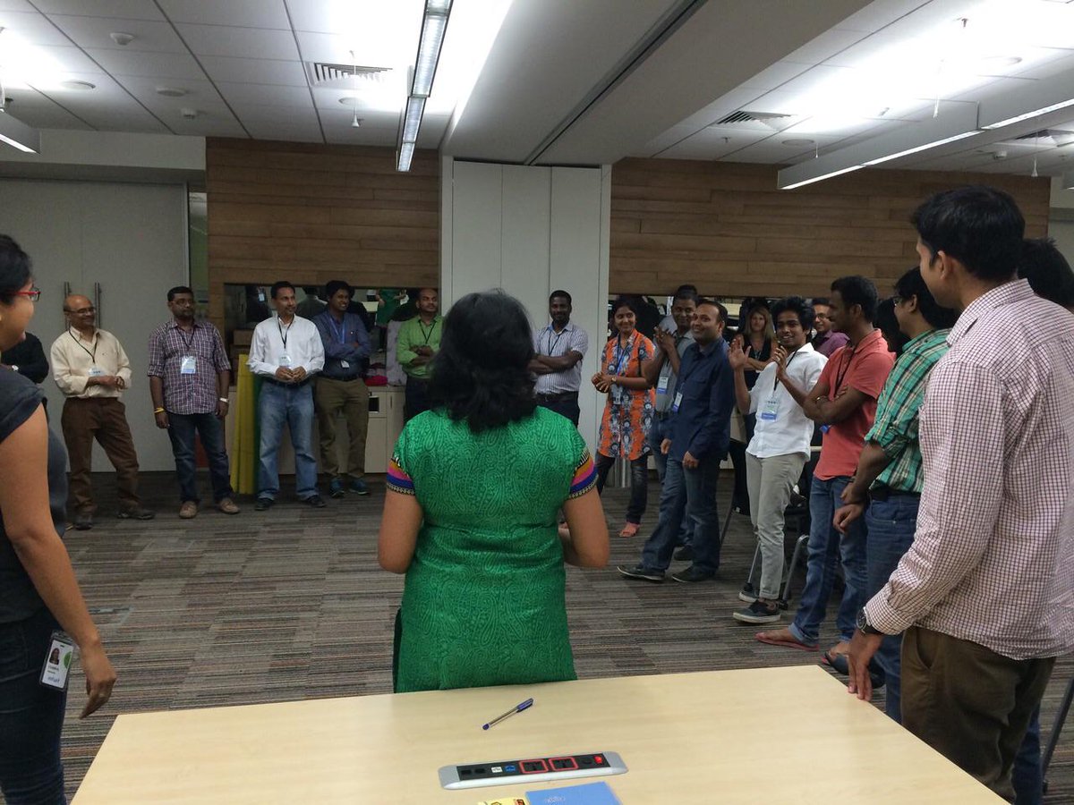 IntuitIN's tweet image. After a great fireside chat with @Kaasgaard and @deepabachu, it&apos;s time for a fun introduction game! #DesignAwesome