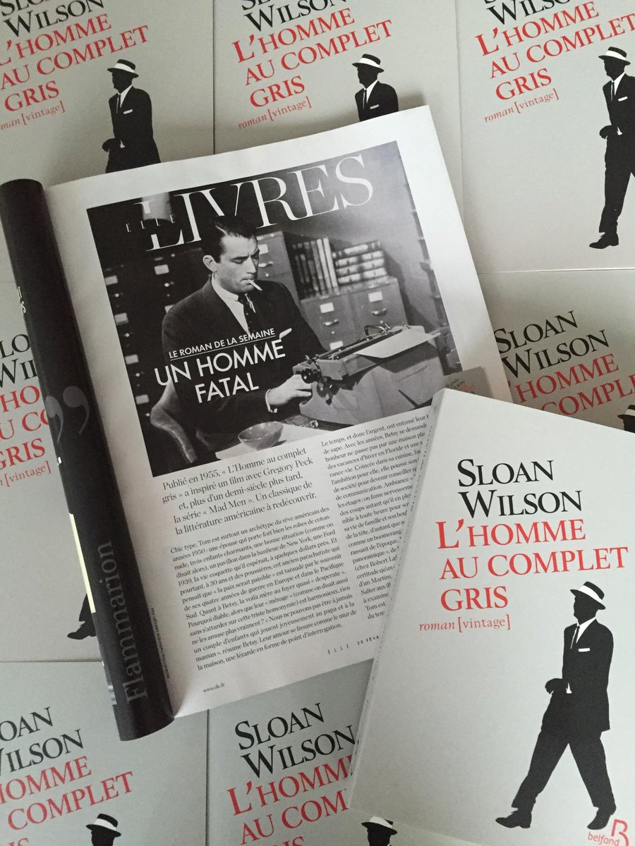 Belfond's tweet photo. #Lhommeaucompletgris de #SloanWilson en ouverture de @ELLEfrance cette semaine #BelfondVintage http://t.co/xndu7f6XWC http://t.co/7Zzg6rBPyo