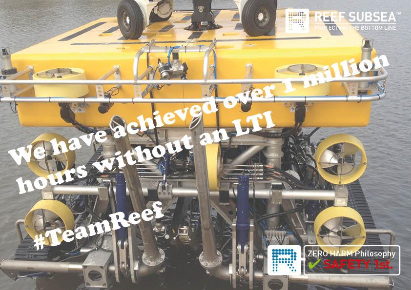 Over 1 million hours without an #LTI <a href="/ReefSubsea/">Reef Subsea</a> thanks to our #safe operations
